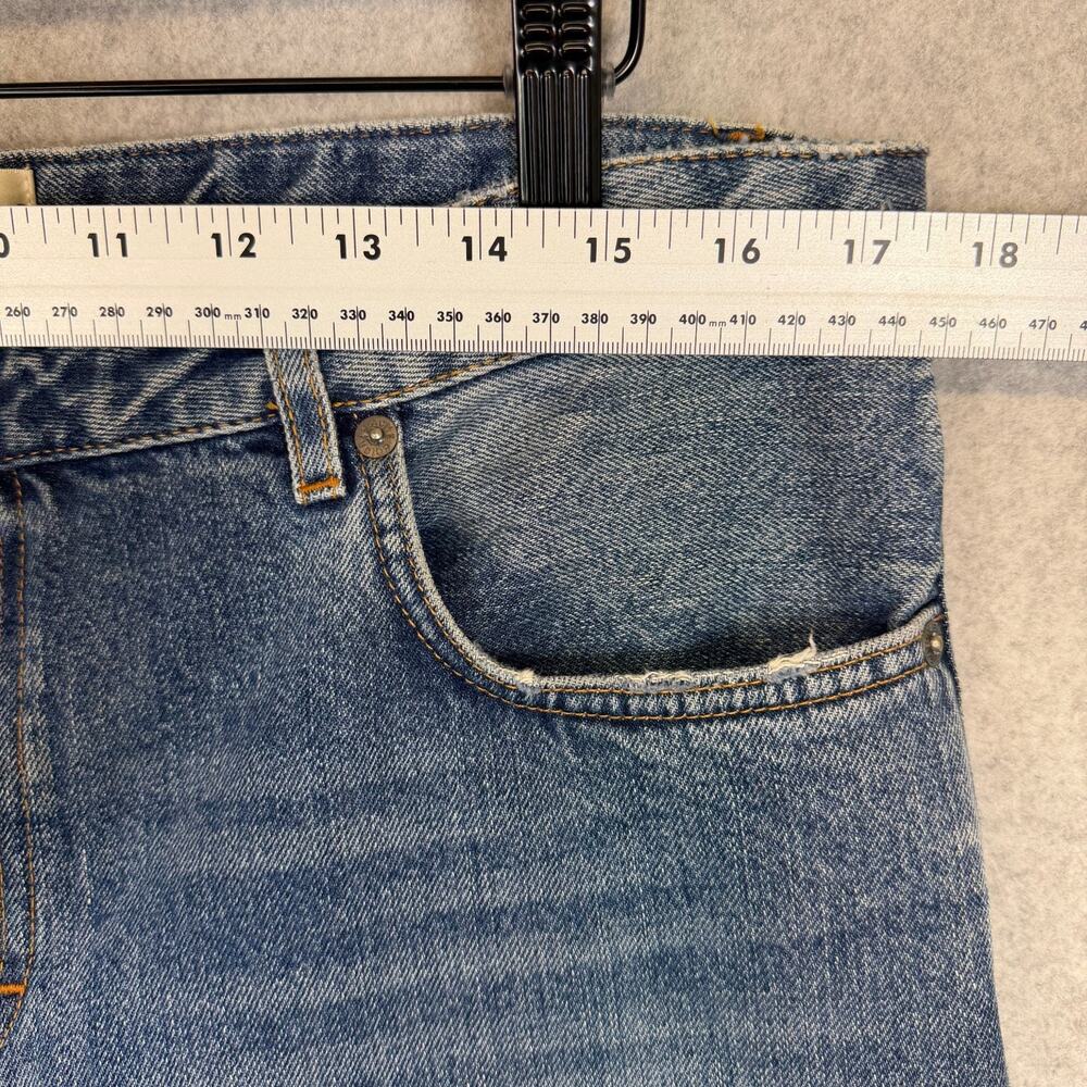 ACNE STUDIOS Pop Betty Jeans Women's EU 40 US 30 Blue 100% Cotton Distressed - Picture 3 of 13